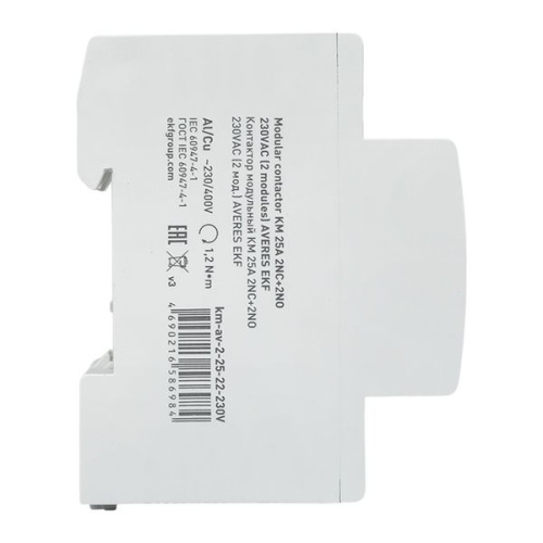Контактор модульный КМ 25А 2NC+2NO 230VAC (2 мод.) AVERES EKF | код km-av-2-25-22-230V | EKF фото 5