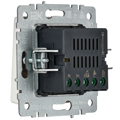 BRITE Кнопка звонка с инд. отел. 10А ВС10-1-9-БрБ бел. IEK | код BR-V14-2-10-K01 | IEK фото 3