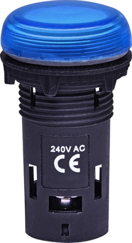Лампа сигнальная LED матовая ECLI-240A-B 240V AC (синяя) | код 004771233 | ETI