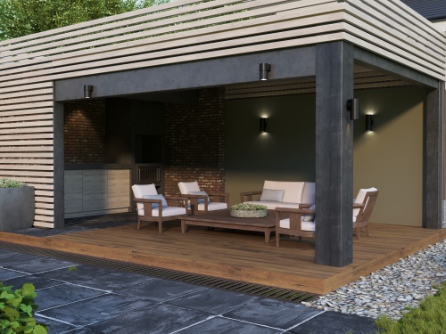 Светильник уличный 5107 настенный GU10 IP65 серый IEK | код LT-UBU0-5107-GU10-1-K03 | IEK фото 3