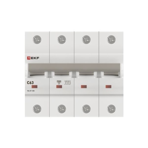 Автоматический выключатель ВА 47-125 4P 63А (C) 15кА PROXIMA EKF | код mcb47125-4-63C | EKF фото 5 Автоматический выключатель ВА 47-125 4P 63А (C) 15кА PROXIMA EKF | код mcb47125-4-63C | EKF фото 5