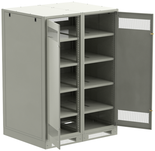 ITK LINEA B Шкаф (пустой) 1700х1200мм дверь двуст. мет. сер. | код LB35-17H29-2M | ITK by IEK