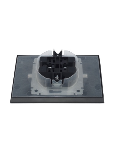 BRITE Розетка 2-местная с заземлением с защитными шторками и крышкой 16А в сборе IP44 РСбш12-3-44-БрС сталь | код BR-R26-16-44-K46-F | IEK фото 9