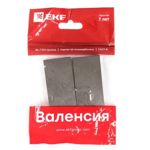 Валенсия лицевая панель выключателя 2-кл, проходного 10А графит PROxima | код ESV10-L-027-60 | EKF фото 4