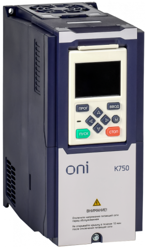 Преобразователь частоты K750 380В 3Ф 1,5кВт 4,2А со встроенным тормозом ONI | код K750-33-15NTM | ONI