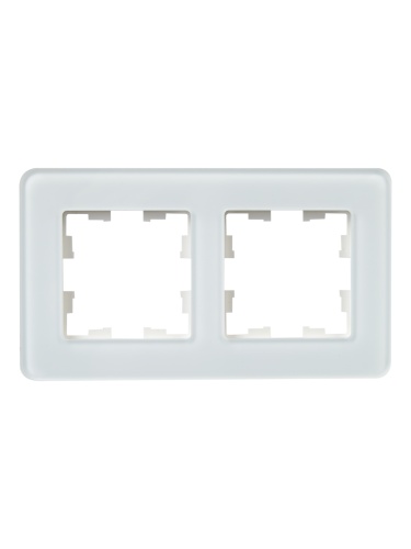 BRITE Рамка 2-мест. РУ-2-2-Бр стекло бел. RE IEK | код BR-M22-G-41-K01 | IEK фото 3