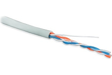 Витая пара UTP U/UTP категория 5е 2 пары 24 AWG серый PVC (500м) | код 42053 | Hyperline