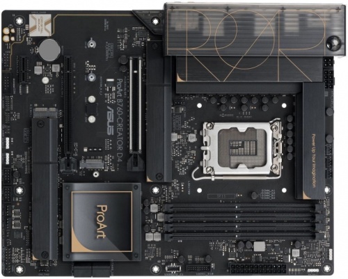 Материнская плата Asus PROART B760-CREATOR D4 Soc-1700 Intel B760 4xDDR4 ATX AC`97 8ch(7.1) 1 x 2.5Gigabit + Gigabit Ethernet RAID+HDMI+DP | код 1906197 | Asus