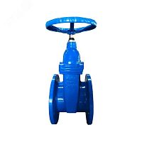 Задвижка чугунная с обрезиненным клином 30ч39р аналог МЗВ Ду 150 Ру16 Тмакс=120С с гайкой фланцевая | код 107-4978 | КНР