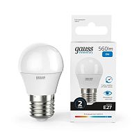 Лампа светодиодная Elementary Globe 8Вт E27 6500К | Код. 53238 | Gauss
