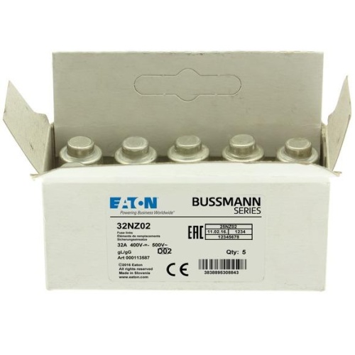 Предохранитель 32А D02 GG 400В AC | код 32NZ02 | EATON