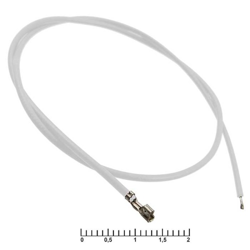 Разъём питания низковольтный RUICHI HB 2,00 мм AWG26 0,3m белый, 1 контакт | код 91925 | Ruichi