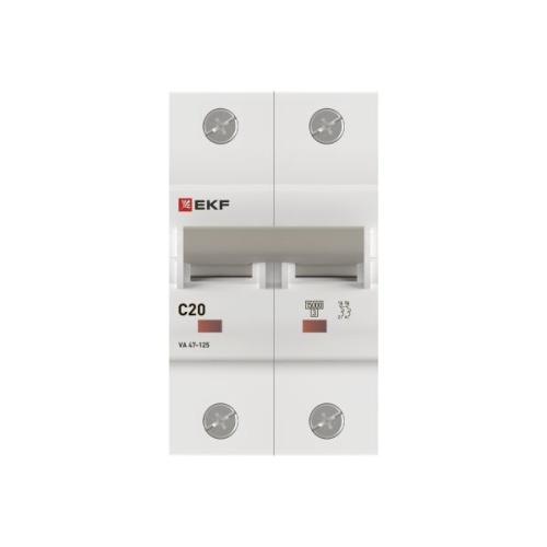 Автоматический выключатель ВА 47-125 2P 20А (C) 15кА PROXIMA EKF | код mcb47125-2-20C | EKF фото 5