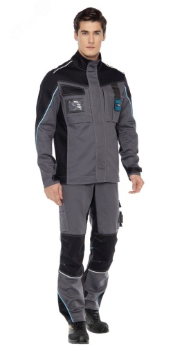 Костюм Индевор, цвет серый с черной и голубой отделкой, р. 112-116/170-176 | код 171979 | Авангард