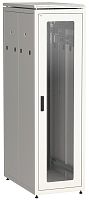 ITK LINEA N Шкаф напольный сетевой 19" 33U 800х1000мм стеклянная передняя дверь задняя металлическая серый | код LN35-33U81-GM | IEK