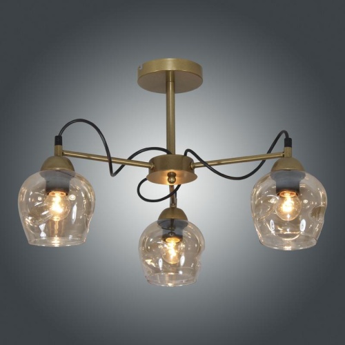 Светильник Мирра 131 зол. (Плафон 8268) НСБ 01-3х60-228 Е27 потолочный | код 1005405270 | Элетех фото 4