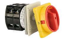 Переключатель BS 40 92 LK (IP54), аварийный, 4P, 40A, тип 0-1, 18.5kW(400VAC по АС-23), на дверь, красная блокируемая в 0 рукоятка, фронт IP54 | код EAC610685 | Rade Koncar