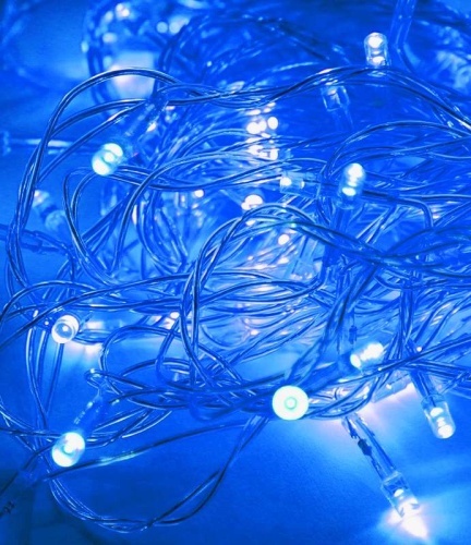 Гирлянда светодиодная 50LED провод 6.5м 8 режимов мигания | код KOC_GIR50LED_B | КОСМОС