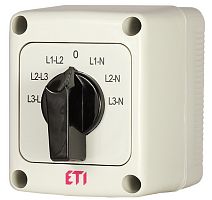 Переключатель CS 25 66 PN (Ф./Л.напряж._корп./IP65_с/ч_25A) | код 004773202 | ETI