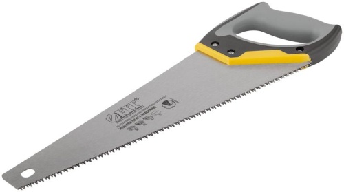 Ножовка по дереву, средний каленый зуб 7 ТPI, 3D заточка, 3К пласт.прорезиненная ручка, Профи 400 мм | код 40451 | FIT фото 2