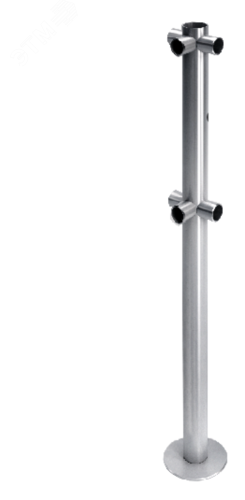 Стойка ограждения Т-образная с отверстием под фиксатор, 6 муфт | код ВЗР 1996.09.32 | Oxgard