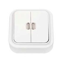 Беларусь Выключатель двухклавишный с индикацией наружный | код А5 10-215 | БелТИЗ