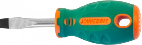 D71S638 Отвертка стержневая шлицевая ANTI-SLIP GRIP, SL6.5х38 мм | код D71S638 | JONNESWAY