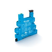 Розетка MasterBASIC с безвинтовыми клеммами Push-in для реле 34 серии, питание 125В AC/DC, в комплекте пластиковая клипса, опции: LED | код 93600125 | FINDER