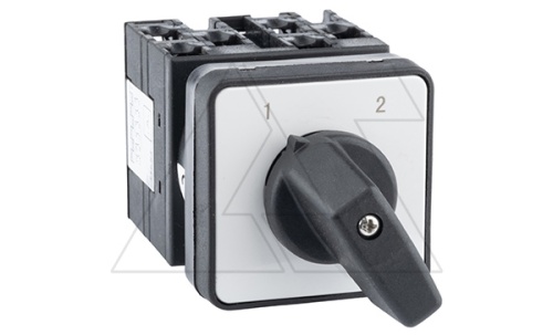 Переключатель UKT0-2-8221/E, 2P, 20A, тип 1-2, 2NO на 1_2, 6.5kW(400VAC), на дверь, фронт IP65 | код UKT0-2-8221/E | Kripal
