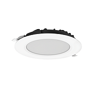 Cветильник светодиодный DL-SLIM круглый встраиваемый 222х38 мм 30W 3000K IP44 монтажный диаметр 195мм | код V1-R0-00548-10000-4403030 | Вартон
