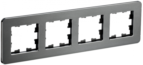 BRITE Рамка 4-мест. РУ-4-1-Бр металл титан RE IEK | код BR-M42-M-01-K48 | IEK
