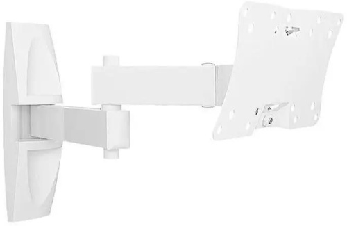 Кронштейн для телевизора Holder LCDS-5064 белый 10-32 макс.30кг настенный поворотно-выдвижной и наклонный | код 1434790 | HOLDER