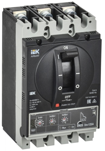 ARMAT Авт. выкл. лит. корпус 3P A 150кА 125А эл. станд. IEK | код AR-MCCB-3A-150-0125A-ELSC | IEK