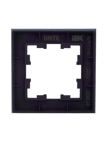 Рамка 1-м BRITE РУ-1-2-БрТБ стекло темн. бронза | код. BR-M12-G-K45 | IEK фото 5