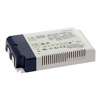 Источник питания AC-DC, 64.4Вт, вход 180…295В AC, 47…63Гц/254…417В DC, ККМ, выход 34…46В/1400мА, изоляция 3750В AC, в кожухе 130х75х25, -20…+85С (корпус), димминг 0...10 В/ШИМ | код IDLC-65-1400 | MeanWell