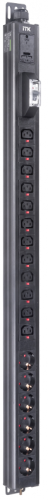 ITK BASE PDU PV1112 23U 1ф 32А 6SCHUKO 12C13 3м IEC60309 | код BS-PV-43-12C13-06D-12 | ITK by IEK