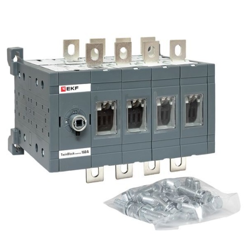 Рубильник 160A 4P реверсивный без рукоятки управления TwinBlock EKF | код tb-s-160-4p-rev | EKF фото 2