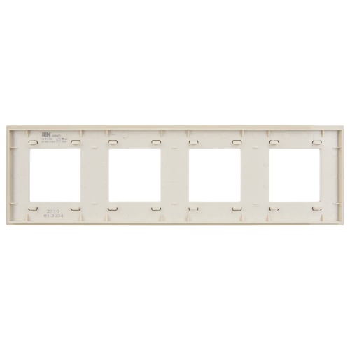 SKANDY Рамка 4-мест. SK-F24B стекло беж. IEK | код SK-M42-G-K10 | IEK фото 2