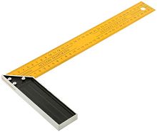 Угольник столярный желтый усиленный 350 мм | код 19435 | FIT