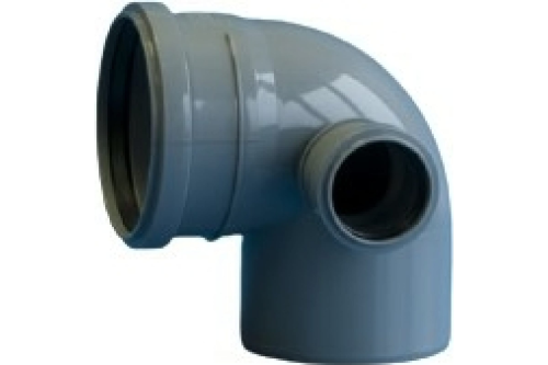 Отвод 90 град. 110 с выходом 50 правый | код 300111050П | Политэк