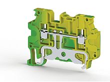 Клеммник на DIN-рейку 2.5кв.мм с двумя перем. (земля) AVK 2.5RT Klemsan 334280