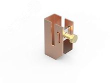 Скоба-держатель полосы с болтом медь | код ND2312CU | DKC