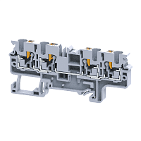 Клемма с 4-мя контактами push-in OptiClip СP-4-QUATTRO-(0,2-4)-I-серый | код 331850 | КЭАЗ