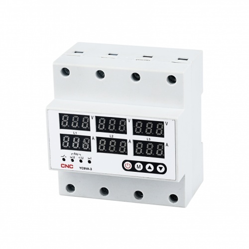 Многофункциональное реле контроля YC9VA-3 1-63A LED220V | код A034299 | CNC