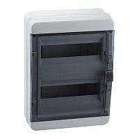 Распределительный шкаф OptiBox P, 24 мод., IP65, навесной, пластик, прозрачная черная дверь | код. 117970 | КЭАЗ