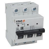 Автоматический выключатель ВА47-29-3D63-УХЛ3 (4,5кА) | код 318312 | КЭАЗ