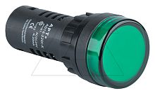 Индикатор светодиодный моноблочный AD16-22D, зеленый, LED 220VAC/DC, фильтр 30V, IP65, 22mm | код AD16-22D/G28-K30 | АРТ