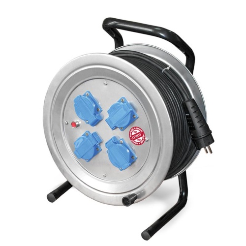 Удлинитель силовой ТМ Союз на металлической катушке 4 гнезда 3700 Вт защитная крышка КГ IP-44 30м | код 481S-3903. | Universal Удлинитель силовой ТМ Союз на металлической катушке 4 гнезда 3700 Вт защитная крышка КГ IP-44 30м | код 481S-3903. | Universal