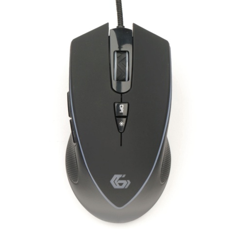 Мышь игровая Gembird MG-800, USB, чёрн., 3200DPI, 7 кн., рег. подсв., каб. тканевый 1.8 м | код MG-800 | Gembird