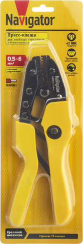 Пресс-клещи 80 382 NHT-Pkv01-M-2-6 для втулочных 2х6кв.мм Navigator 80382 фото 3